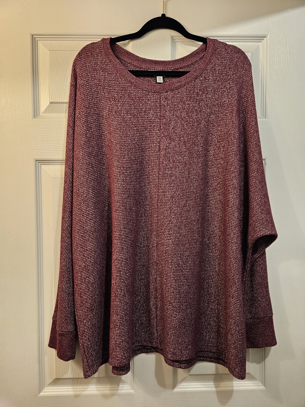 Time and Tru Marled Burgundy Pullover Sweatshirt Size 3X